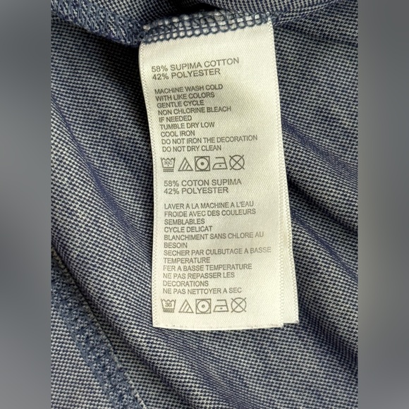Tommy Bahama Men's Polo Short Sleeve Shirt, Heather Blue, Size Large - Picture 10 of 11